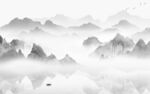 简约 灰色高清山水 tIf分层