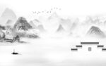 客厅 新传灰色山水 TIf分层