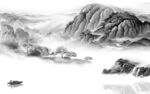 电视 灰色别墅山水 TIf分层