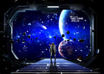 宇宙星空3D立体画地画