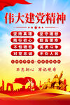 伟大建党精神海报