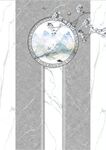 水墨山水画 大理石背景墙玄关画