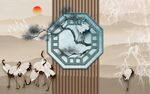 新中式背景墙  