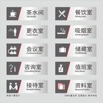 企业公司科室门牌标识标牌设计