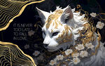 奢华高端立体金色猫咪装饰画壁画