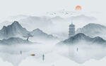水墨山水画