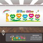 幼儿园展板标语海报形象背景墙