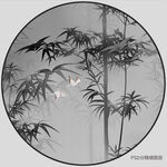 竹子玄关画