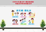 幼儿园文化墙 讲文明  懂礼仪