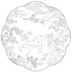 松鹤鹿竹