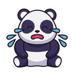 矢量卡爱卡通动物大熊猫插画素材