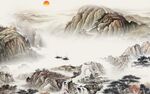 爆款 高端新款山水 tif分层