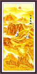 国画长城山水画图