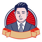 黑白卡通人物线稿插画图片