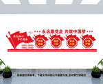 对党忠诚服务人民文化墙