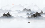 山水水墨画