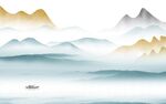 现代 客厅清晰山水 TIF分层