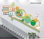 卡通校园幼儿园楼梯文化墙