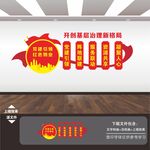 党建引领红色物业文化墙