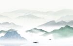 高档 中式山水背景 TIf分层