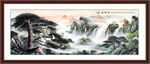 迎客松国画山水迎客松