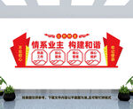红色物业文化墙