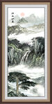 迎客松国画黄山