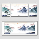 迎客松山水画