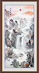 竖幅水墨画