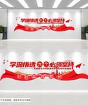 坚持六个从严党建文化墙