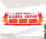永远跟党走共筑党建文化墙图片