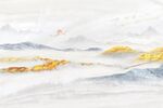 金色山水画