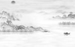 简约 高级灰山水画 TIf分层