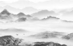 现代灰山水画 TIF分层