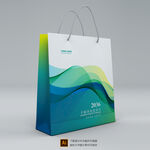 蓝色手提袋设计