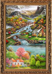 山水油画 