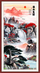 竖幅山水画