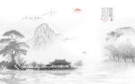 水墨江南水乡