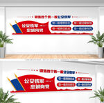 四个铁一般公安文化墙