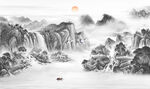新中式国画禅意山水