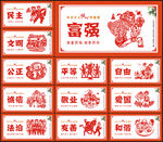 核心价值观展板