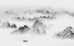 现代 最新灰色山水TIf分层画