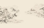工笔古画山水