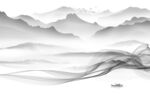 高雅 高端灰色山水 tiF分层