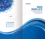 蓝色企业二折页封面