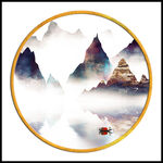 高端 清晰高清山水 TiF分层