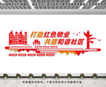 红色物业文化墙