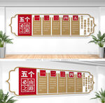 五个必由之路党建文化墙