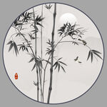 水墨竹子国画