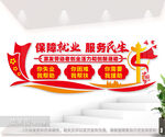 保障就业服务民生人社局文化墙